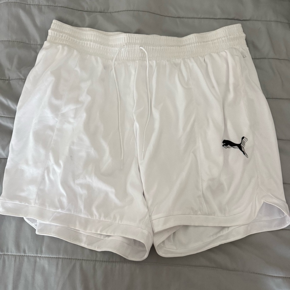NWT Puma White Mesh Shorts